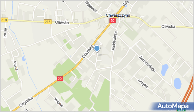 Chwaszczyno, Majkowskiego Aleksandra, dr., mapa Chwaszczyno
