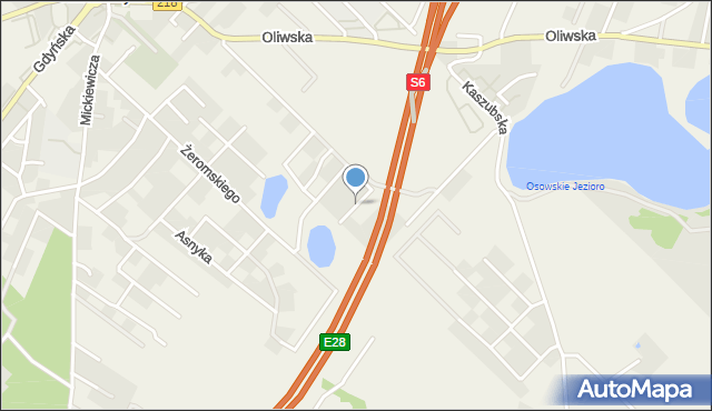 Chwaszczyno, Makuszyńskiego Kornela, mapa Chwaszczyno