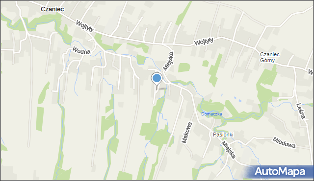 Czaniec, Malownicza, mapa Czaniec