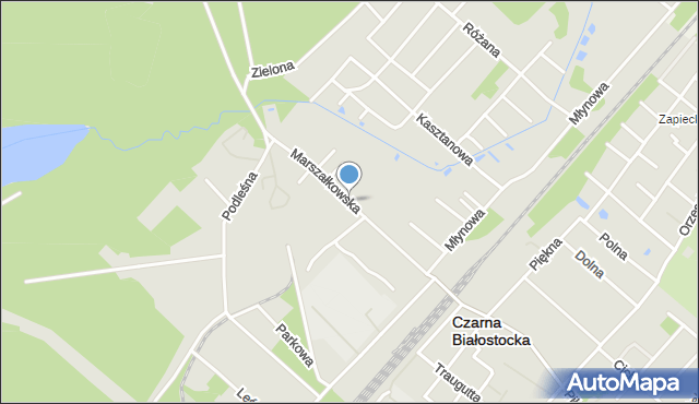 Czarna Białostocka, Marszałkowska, mapa Czarna Białostocka