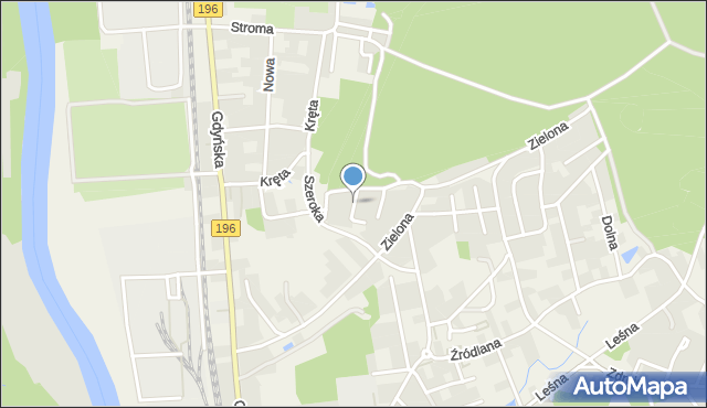 Czerwonak, Malinowa, mapa Czerwonak