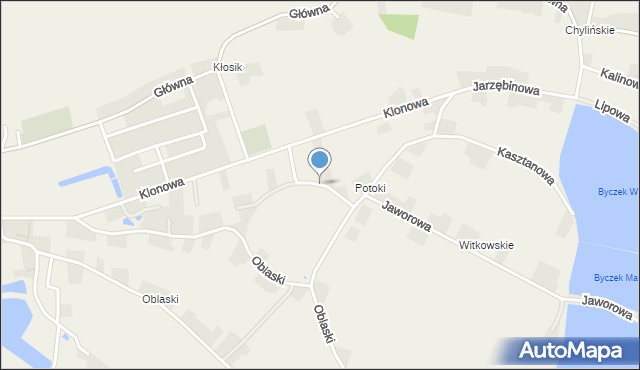 Drogomyśl, Magnoliowa, mapa Drogomyśl