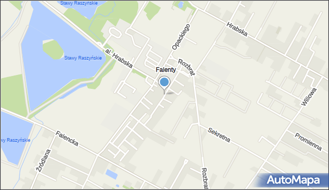 Falenty, Magnolii, mapa Falenty