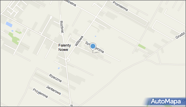 Falenty Nowe, Magiczna, mapa Falenty Nowe