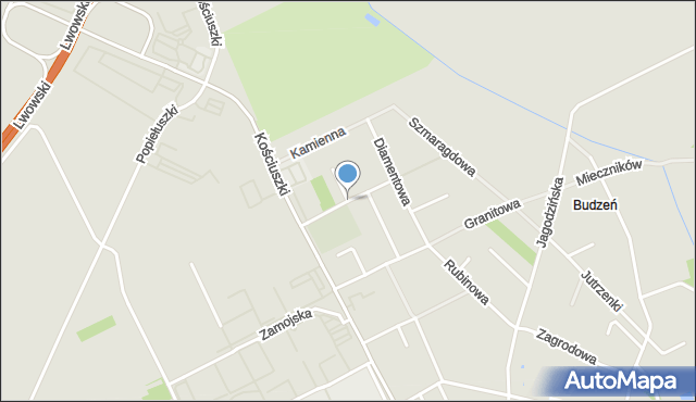 Garwolin, Marmurowa, mapa Garwolin