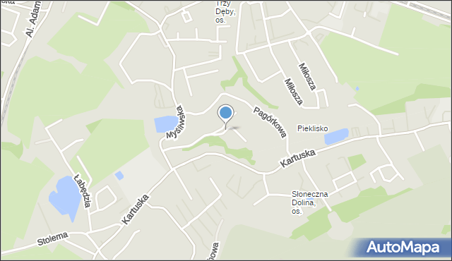 Gdańsk, Matecznikowa, mapa Gdańska