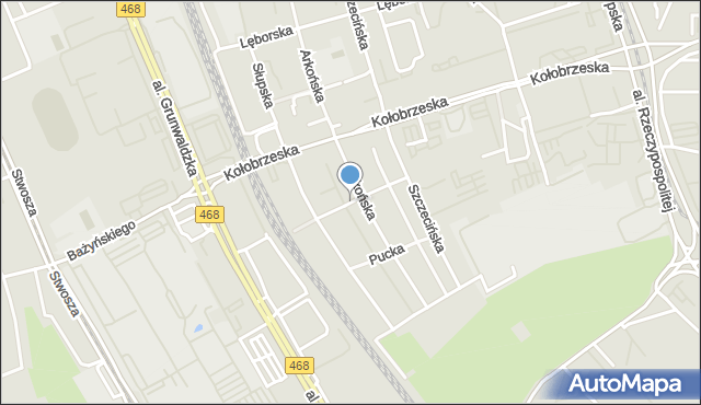 Gdańsk, Malborska, mapa Gdańska