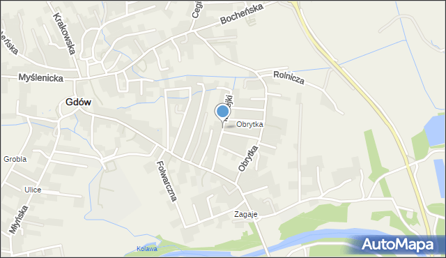 Gdów, Matejki Jana, mapa Gdów