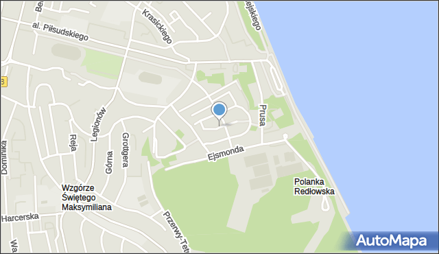Gdynia, Matejki Jana, mapa Gdyni