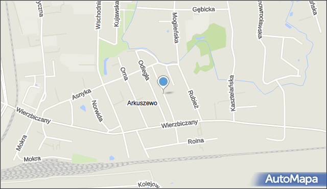 Gniezno, Mazowiecka, mapa Gniezna