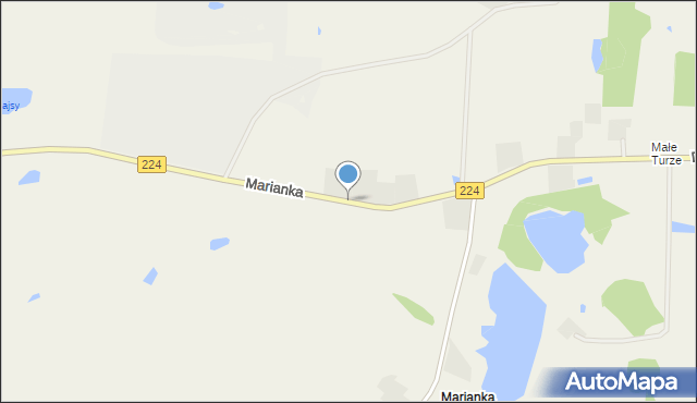 Godziszewo gmina Skarszewy, Marianka, mapa Godziszewo gmina Skarszewy