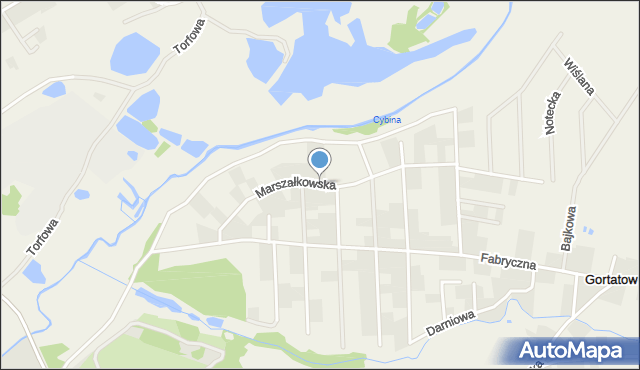 Gortatowo gmina Swarzędz, Marszałkowska, mapa Gortatowo gmina Swarzędz