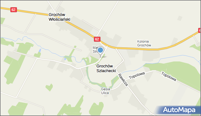 Grochów Szlachecki, Mała Strona, mapa Grochów Szlachecki