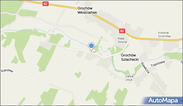Grochów Włościański, Mała Strona, mapa Grochów Włościański