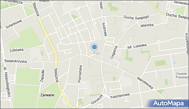 Inowrocław, Mała Andrzeja, mapa Inowrocławia