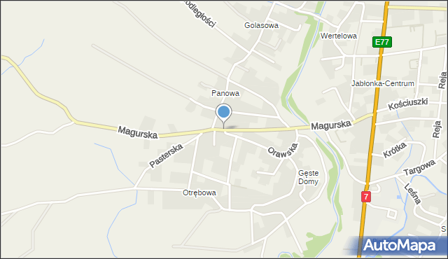 Jabłonka powiat nowotarski, Magurska, mapa Jabłonka powiat nowotarski