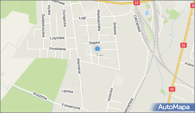 Jarocin, Mazurska, mapa Jarocin