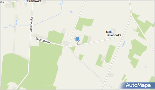 Jasienówka, Mała Jasienówka, mapa Jasienówka