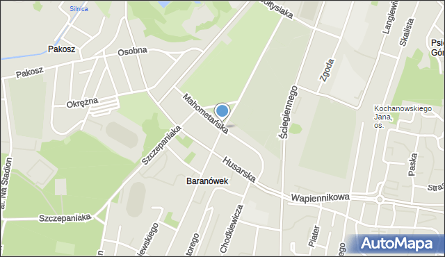 Kielce, Mahometańska, mapa Kielc