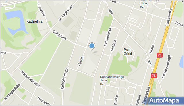 Kielce, Mała Zgoda, mapa Kielc