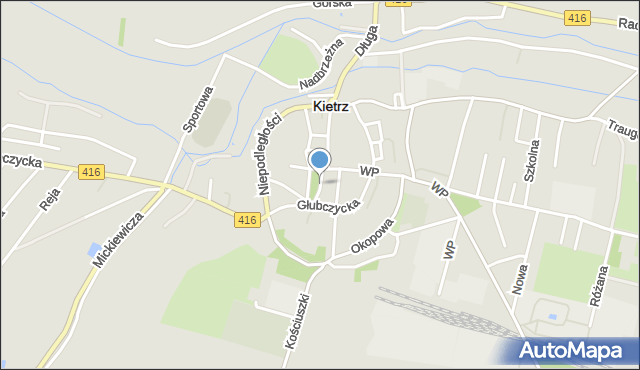 Kietrz, Mały Rynek, mapa Kietrz