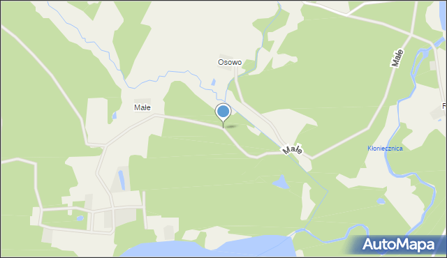 Kłączno, Małe, mapa Kłączno