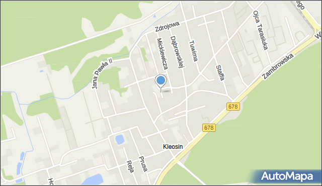 Kleosin, Makuszyńskiego Kornela, mapa Kleosin
