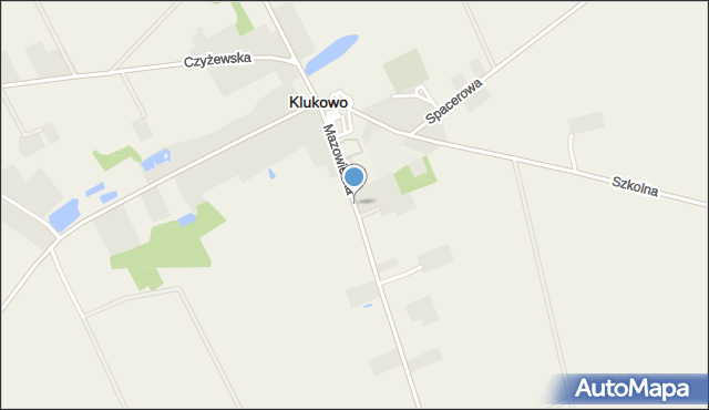 Klukowo powiat wysokomazowiecki, Mazowiecka, mapa Klukowo powiat wysokomazowiecki