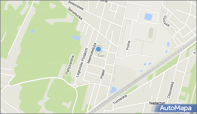 Kobyłka, Madalińskiego Antoniego Józefa, gen., mapa Kobyłka