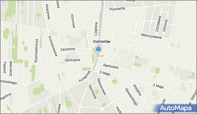 Komorów gmina Michałowice, Matejki Jana, mapa Komorów gmina Michałowice