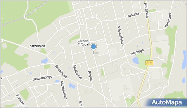 Kościerzyna, Majkowskiego Aleksandra, dr., mapa Kościerzyna