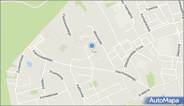 Kościerzyna, Małcużyńskiego Witolda, mapa Kościerzyna