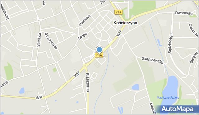 Kościerzyna, Mazurka Dąbrowskiego, mapa Kościerzyna