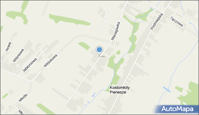 Kostomłoty Pierwsze, Maciejówka, mapa Kostomłoty Pierwsze