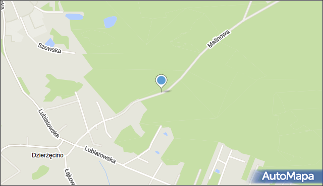 Koszalin, Malinowa, mapa Koszalina