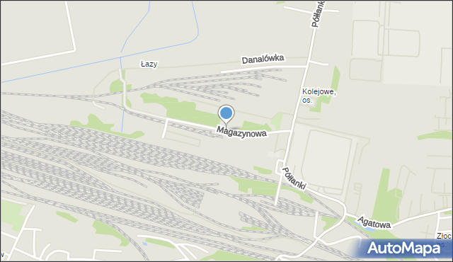 Kraków, Magazynowa, mapa Krakowa