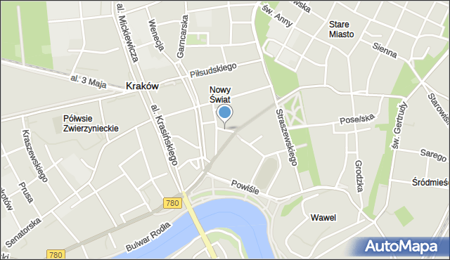 Kraków, Mała, mapa Krakowa