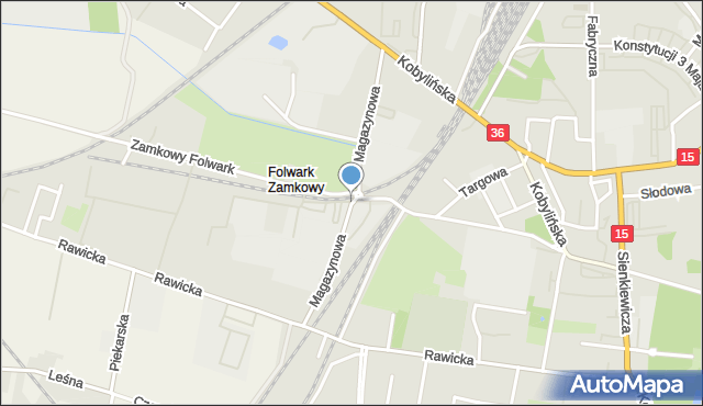 Krotoszyn, Magazynowa, mapa Krotoszyna