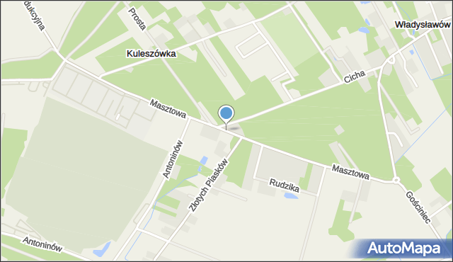 Kuleszówka, Masztowa, mapa Kuleszówka