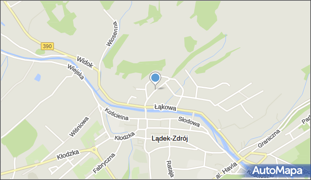 Lądek-Zdrój, Makowa, mapa Lądek-Zdrój