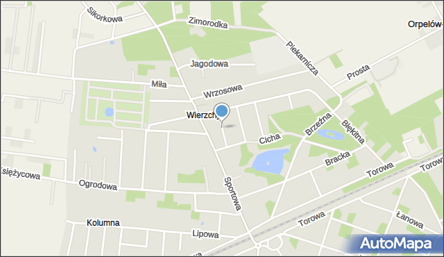 Łask, Malinowskiego Klemensa, ks., mapa Łask