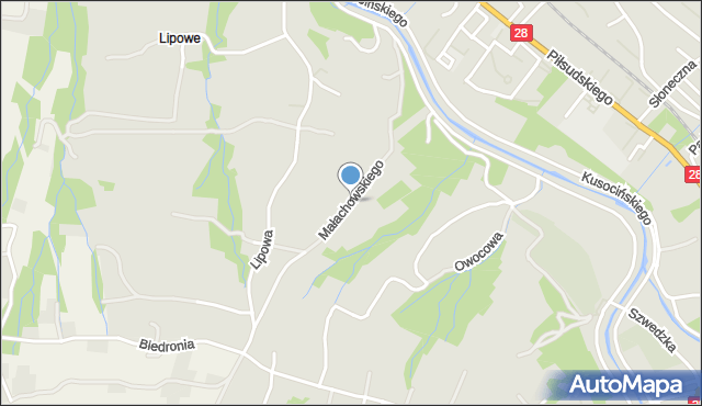 Limanowa, Małachowskiego Stanisława, mapa Limanowa