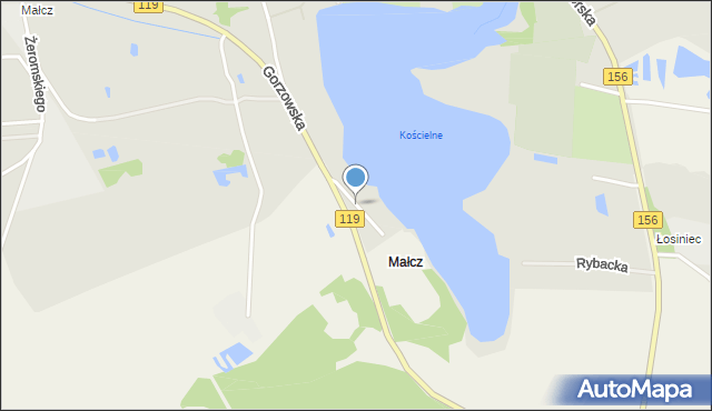 Lipiany powiat pyrzycki, Małcz, mapa Lipiany powiat pyrzycki