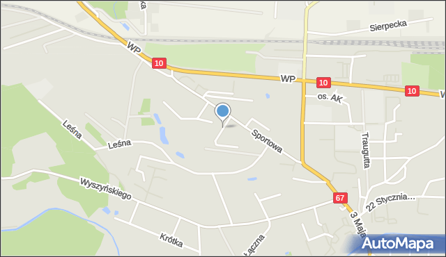 Lipno, Malinowskiego Bronisława, mapa Lipno