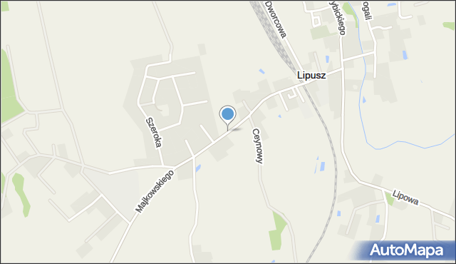 Lipusz, Majkowskiego Aleksandra, dr., mapa Lipusz