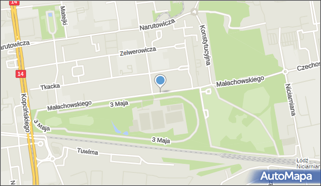 Łódź, Małachowskiego Stanisława, mapa Łodzi