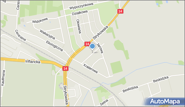 Łódź, Mateusza, mapa Łodzi