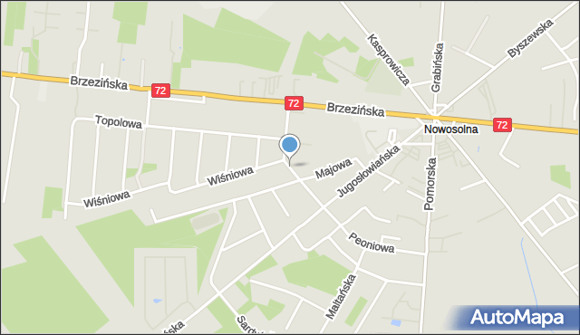 Łódź, Margaretek, mapa Łodzi