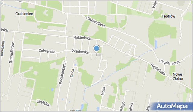 Łódź, Markietanki, mapa Łodzi