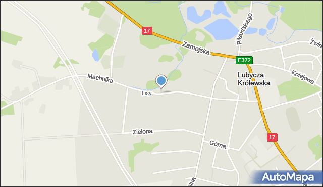 Lubycza Królewska, Machnika, mapa Lubycza Królewska